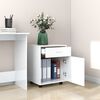 vidaXL Mobiletto con Ruote Bianco Lucido 45x38x54cm Legno Multistrato