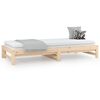 vidaXL Dormeuse Estraibile 2x(90x190) cm Legno Massello di Pino