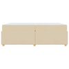 vidaXL Struttura del letto con materasso Crema 200 x 200 cm Tessuto