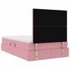 vidaXL Letto con contenitore e LED Rosa 120 x 190 cm Velluto