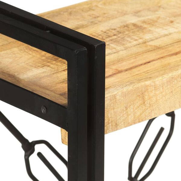 vidaXL Libreria a 3 Ripiani 90x30x80 cm in Legno Massello di Mango