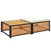 vidaXL Tavolo da Giardino con Sgabello in Legno Massello di Acacia