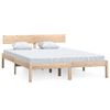 vidaXL Giroletto senza Materasso Ambrato in Legno Massello 120x200 cm