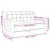 vidaXL Divano a 2 Posti Tortora 140 cm in Tessuto