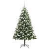 vidaXL Albero di Natale artificiale a cerniera con neve fioccata