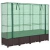 vidaXL Letto Rialzato con Copertura Serra Effetto Rattan 160x40x138 cm
