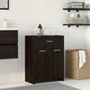 vidaXL Mobile da Bagno Rovere Nero 60 x 33 x 80 cm Legno multistrato