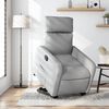 vidaXL Poltrona Reclinante Alzapersona Elettrica Grigio Chiaro Tessuto