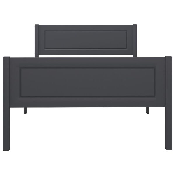 vidaXL Giroletto Grigio in Legno Massello di Pino 100x200 cm