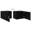 vidaXL Credenza 3 pcs Rovere Nero
