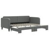 vidaXL Divano Letto con Letto Estraibile Grigio Scuro 90x200cm Tessuto