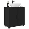 vidaXL Mobile da Bagno con archiviazione Nero 61 x 35 x 64 cm