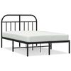 vidaXL Giroletto con Testiera in Metallo Nero 120x190 cm