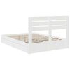 vidaXL Letto con Contenitore Bianco 140 x 190 cm Legno multistrato