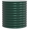 vidaXL Letto rialzato da giardino Verde 80 x 80 x 81 cm Acciaio