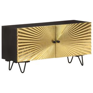 vidaXL Mobile Porta TV 90x30x45 cm in Legno Massello di Mango
