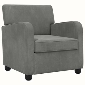 vidaXL Poltrona Grigio Scuro Velluto