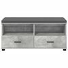 vidaXL Panca per ingresso con cuscino Grigio cemento 100 x 38 x 46 cm