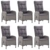 vidaXL Set da Pranzo da Giardino 7 pz Grigio