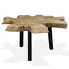 vidaXL Tavolino da Salotto in Legno di Teak Autentico 80x70x38 cm