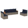 vidaXL Set Divani da Giardino 8 pz con Cuscini Grigio in Polyrattan