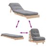 vidaXL Divano Letto Futon con Materasso 60x206x11 Legno Massello Pino