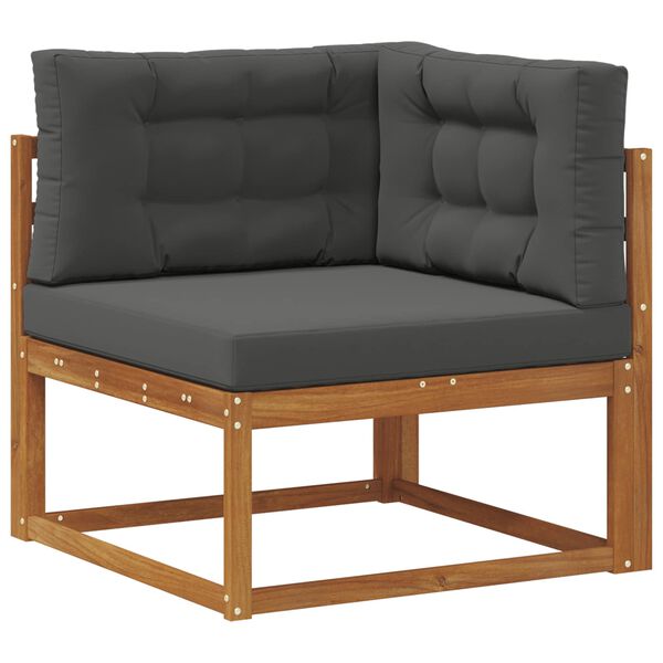 vidaXL Set di divani da esterno con cuscino 7 pcs Naturale e Antracite