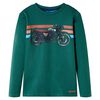 vidaXL Maglietta per Bambini Maniche Lunghe Verde 128