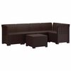 vidaXL Divano da Giardino 5 Posti Stile Rattan PP Marrone