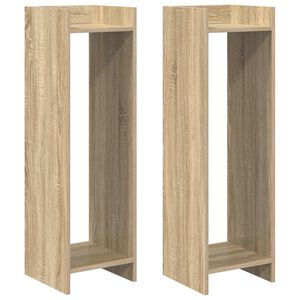 vidaXL Supporto per piante Rovere Sonoma 30 x 30 x 100 cm