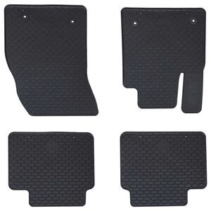 vidaXL Tappetino per Auto 4 pcs Nero Gomma