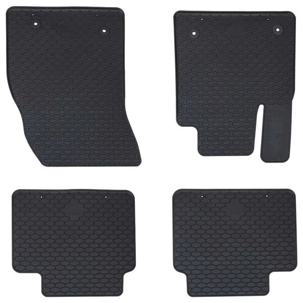 vidaXL Tappetino per Auto 4 pcs Nero Gomma
