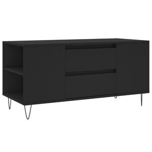 vidaXL Tavolino da Salotto Nero 102x44,5x50 cm in Legno Multistrato