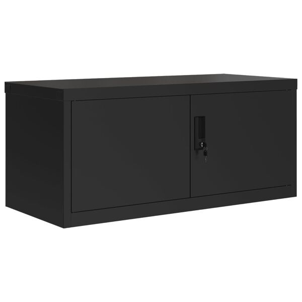 vidaXL Armadio Classificatore Nero 90x40x40 cm in Acciaio