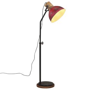 vidaXL Lampada da Terra 25 W Rosso Anticato 30x30x100-150 cm E27