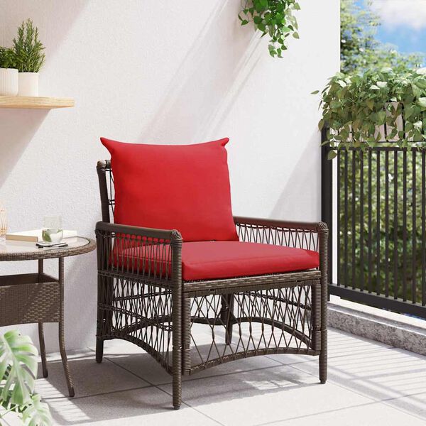 vidaXL Sedia da Giardino Marrone 73 x 61 x 77 cm polyrattan