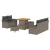 vidaXL Set Divano da Giardino 8 pcs Grigio polyrattan