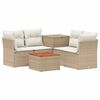 vidaXL Set di divani 6 pz Beige e Bianco Crema