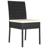 vidaXL Set da Pranzo per Giardino 5 pcs Nero Poly Rattan