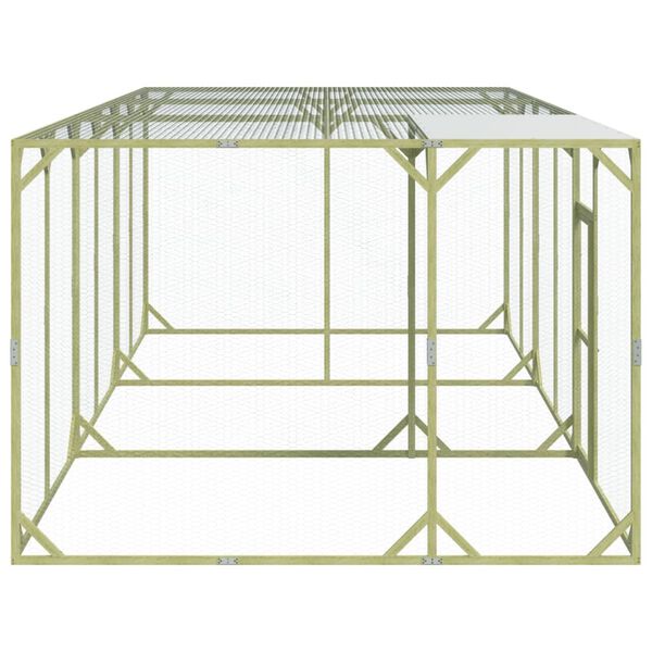 vidaXL Pollaio 600x300x200 cm Legno Massello di Pino Impregnato