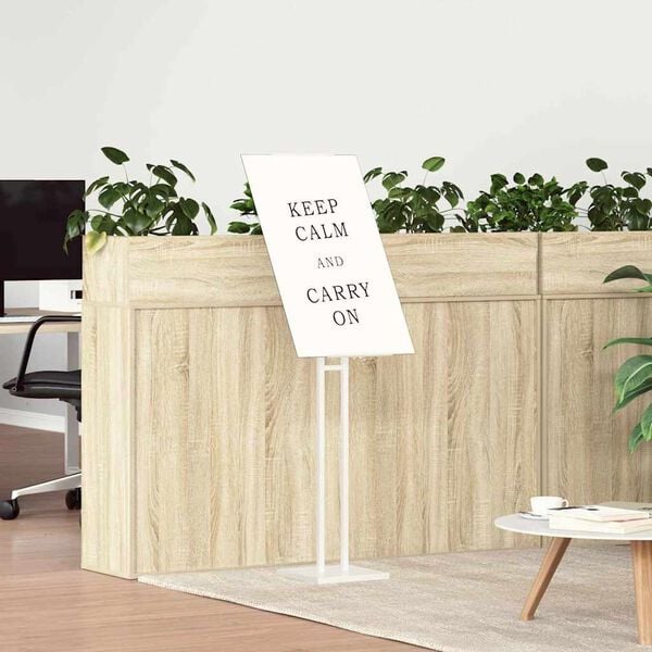 vidaXL Espositori per Fiere 2 pcs Bianco 26.5 x 26.5 x 127 cm Ferro