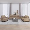 vidaXL Set di Divani 3 pz con Cuscini cappuccino in Similpelle