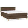 vidaXL Giroletto a Molle con Materasso Marrone Scuro 140x190cm Tessuto