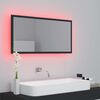 vidaXL Specchio da Bagno a LED Grigio 90x8,5x37 cm in Acrilico