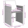 vidaXL Set da Pranzo per Giardino 5 pcs Beige polyrattan