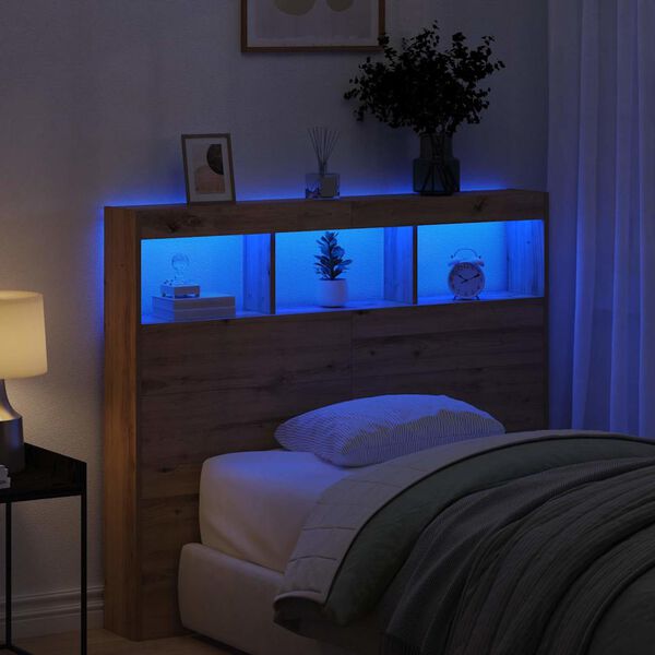 vidaXL Testiera Rovere artigianale 120 x 17 x 102 cm Legno multistrato