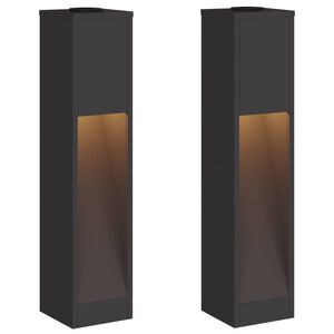 vidaXL Lucina LED Solare da Percorso 2 pz Bianco caldo 18 x 18 x 80 cm