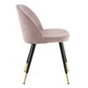 Venture Home Sedie Pranzo 2pz Velvet Velluto Nero Ottone Rosa Polvere