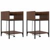 vidaXL Armadio da Notte 2 pz Rovere Marrone 40 x 40 x 61 cm