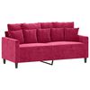 vidaXL Divano a 2 Posti Rosso Vino 140 cm in Velluto